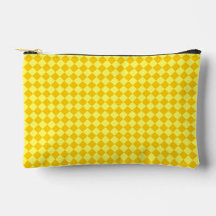 Yellow Combination Diamond Pattern by STaylor Accessory Pouch