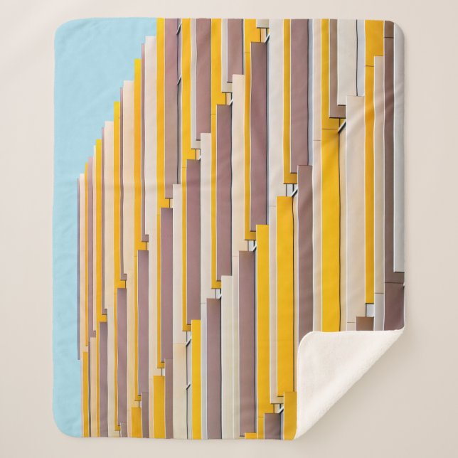 YELLOW CONCRETE BUILDING DURING DAYTIME SHERPA BLANKET (Front)