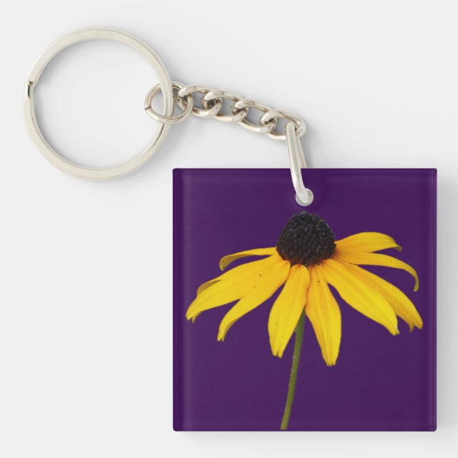 Yellow Coneflower Key Ring (Front)
