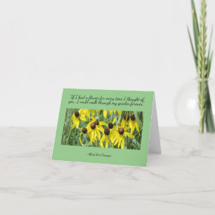 Yellow Coneflowers Thoughts of You Blank Note Card