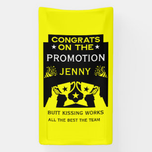 Yellow Congratulations On The Job Promotion Banner