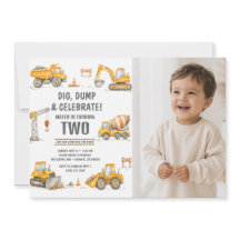 Yellow Construction Truck 2nd Birthday