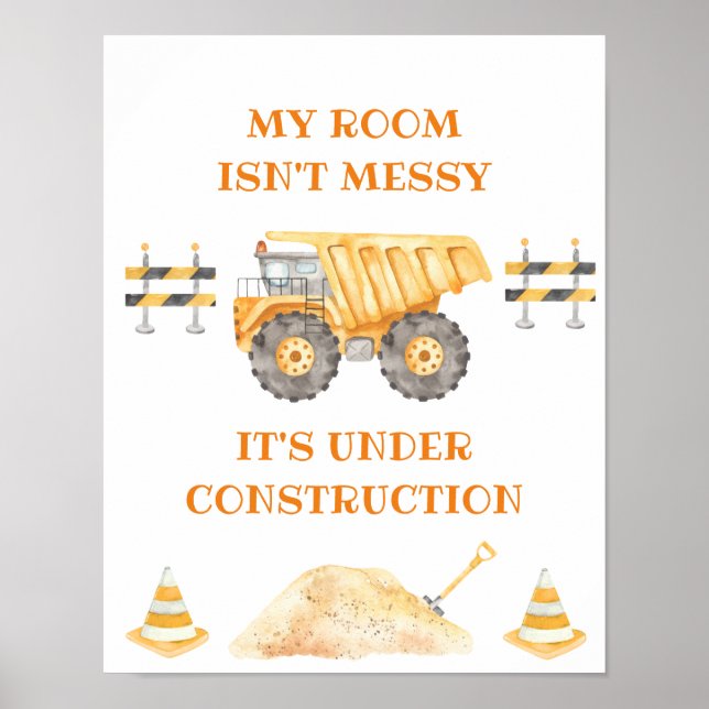 Yellow Construction Truck Sign (Front)