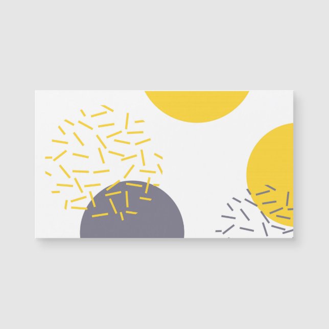 Yellow, cool, modern, trendy geometric art (Front)