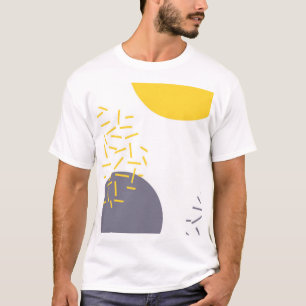 Yellow, cool, modern, trendy geometric art T-Shirt