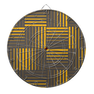 Yellow, cool, unique, trendy, modern lines dartboard