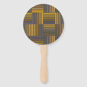 Yellow, cool, unique, trendy, modern lines hand fan