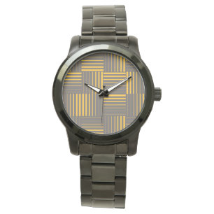 Yellow, cool, unique, trendy, modern lines watch