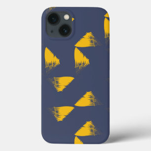 Yellow, cool, unique, trendy triangles iPhone 13 case