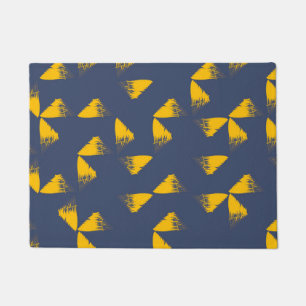 Yellow, cool, unique, trendy triangles doormat