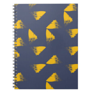 Yellow, cool, unique, trendy triangles notebook