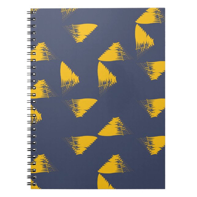Yellow, cool, unique, trendy triangles notebook (Front)
