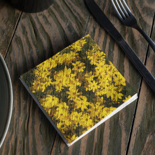 Yellow Coreopsis Flowers Floral Napkin