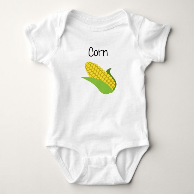 Yellow Corn on the Cob Baby Bodysuit (Front)
