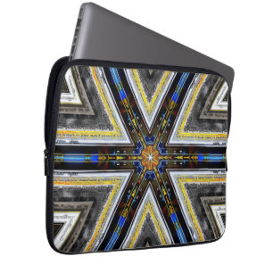 Yellow corners of old and rustic frame triangles t laptop sleeve