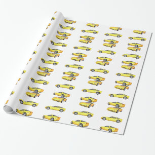 Yellow Corvette: Wrapping Paper