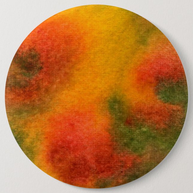 "'Yellow Cosmos" Abstract Art Button (Front)