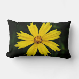 Yellow Cosmos Flower Close-up 2 Lumbar Cushion