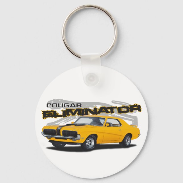 Yellow Cougar Key Ring (Front)