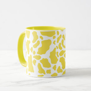 Yellow Cow Spots Animal Print Pattern Mug