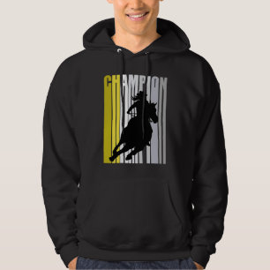 Yellow Cowgirl Champion Horse Riding Barrel Racing Hoodie