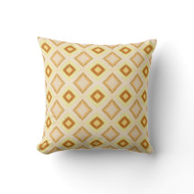 Yellow Cream Brown Diamond Pattern