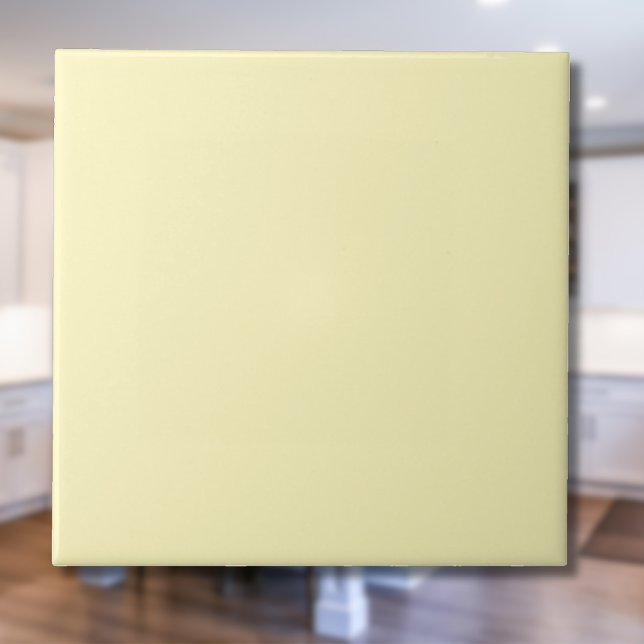 Yellow Cream Solid Colour | Classic Elegant Ceramic Tile (Creator Uploaded)