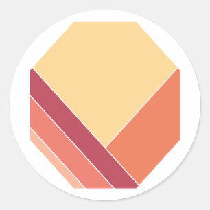 Yellow Creamsicle Citrus Elegant Summer Classic Round Sticker