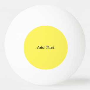 Yellow Create Your Own Add Text Ping Pong Ball
