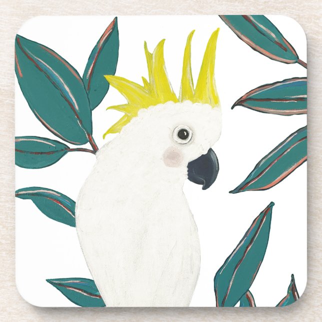 Yellow Crested Cockatoo Coaster (Front)