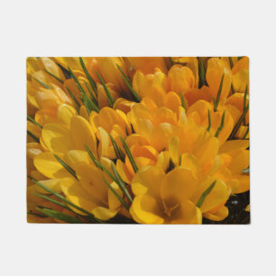 Yellow Crocus flavus - Golden Yellow Flowers Doormat