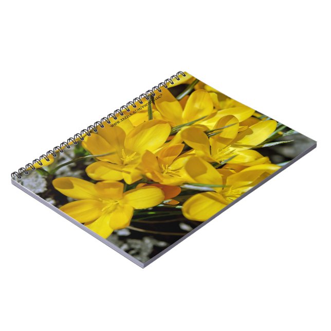 Yellow Crocus Flowers Notebook (Left Side)