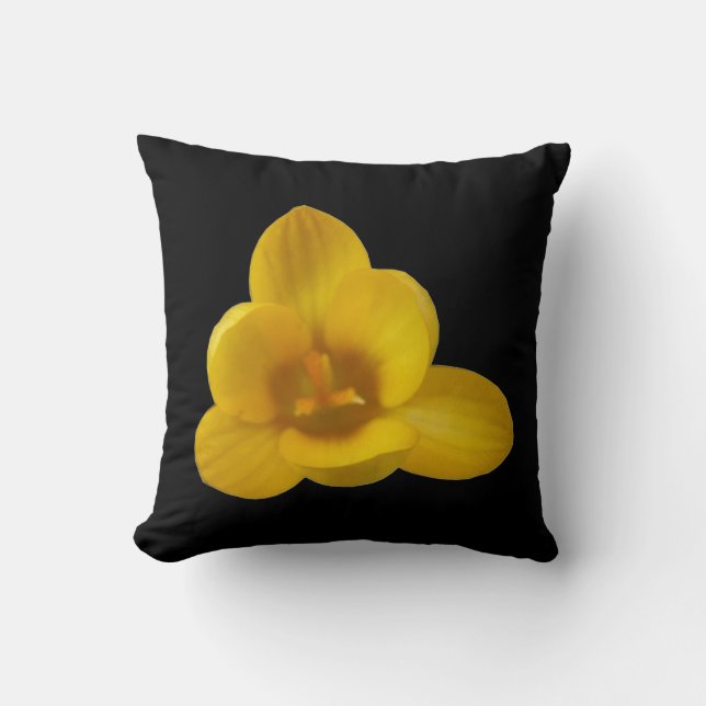 Yellow Crocus Pillow (Front)