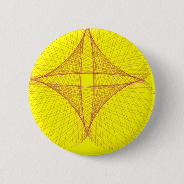 yellow cross 6 cm round badge (Front)