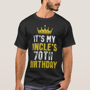 Yellow Crown 70th Bday For Uncle From Niece Nephew T-Shirt
