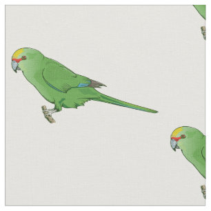 Yellow Crowned Kakariki Fabric
