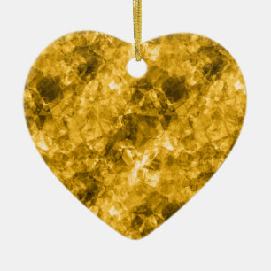 Yellow Crumpled Texture Ceramic Tree Decoration