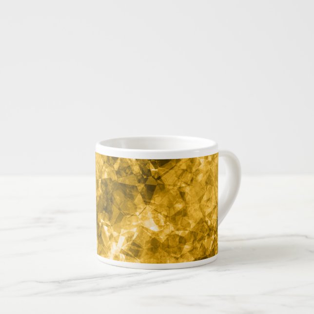 Yellow Crumpled Texture Espresso Cup (Front Right)