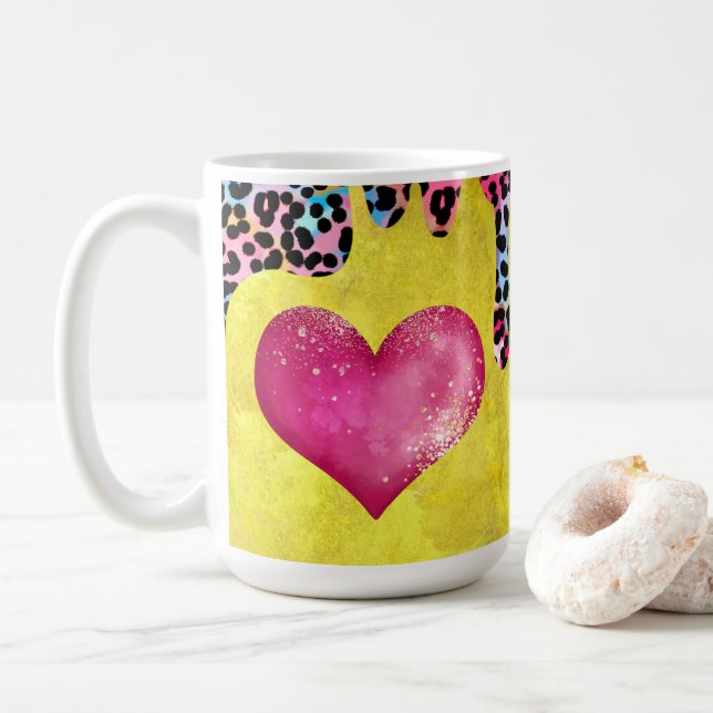 Yellow Cup and Leopard Spots (With Donut)