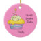 Yellow Cupcake Christmas Ornament