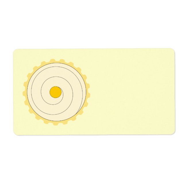 Yellow Cupcake. Iced cake. (Front)