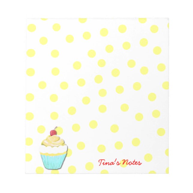 Yellow Cupcake Notepad (Front)