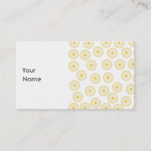 Yellow Cupcake Pattern. Business Card