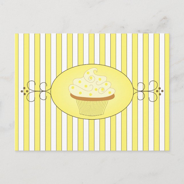 Yellow Cupcake Postcard (Front)