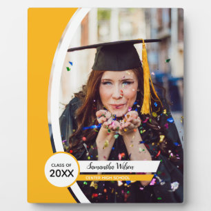 Yellow Curved Frame Photo Graduation
