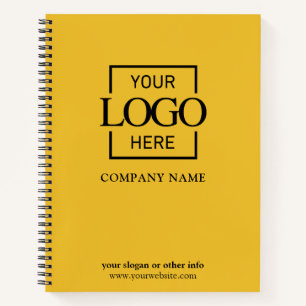 Yellow Custom Business Logo Promotional Branding Notebook