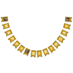 Yellow Custom Daisy Inspired Outdoor Birthday Bunting