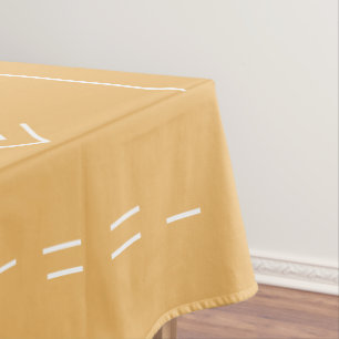 Yellow Custom Modern Boho Geometric Pattern Tablecloth