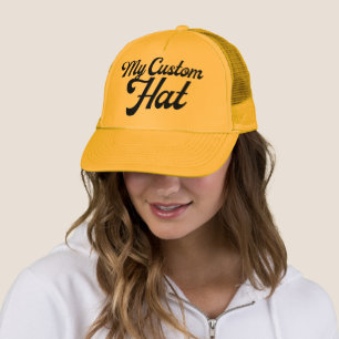 YELLOW Custom Trucker Hat Mesh Back Cap Blank