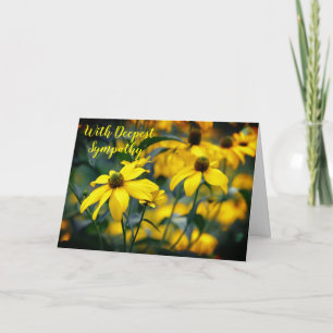 Yellow Cut Leaf Coneflower Get Well Soon Card